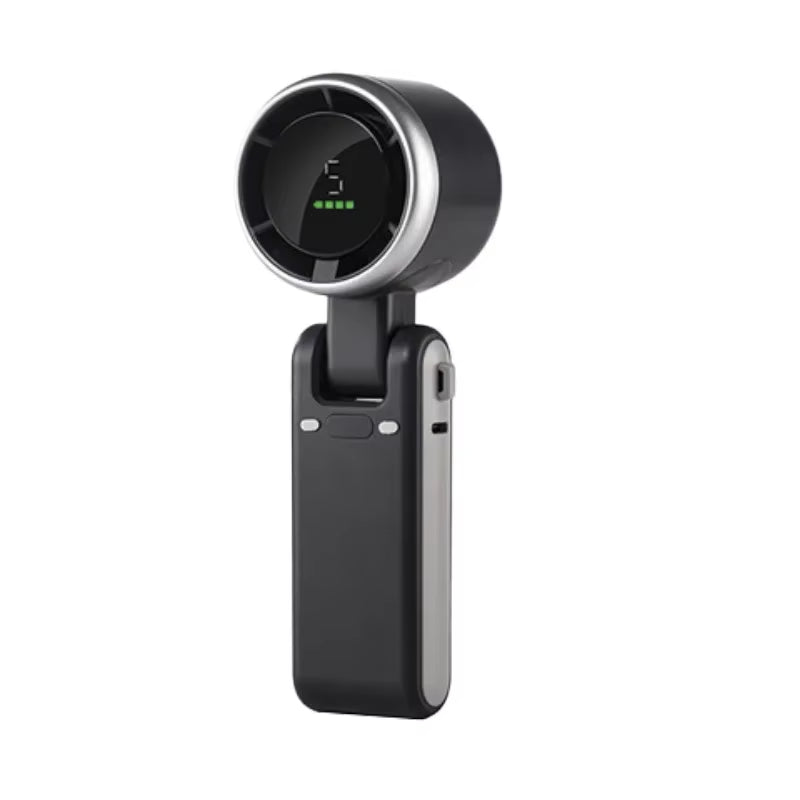 2025 New Hanging Neck Outdoor 180 Degree Folding Desktop Mini Fan Hand-Held Folding High-Speed Powerful Turbo Fan