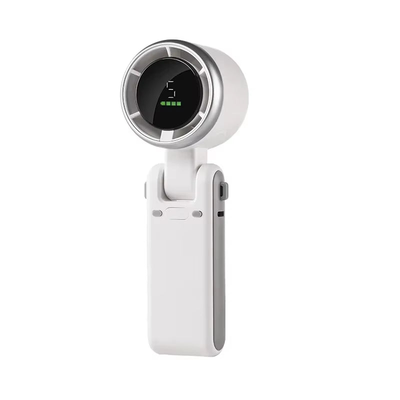 2025 New Hanging Neck Outdoor 180 Degree Folding Desktop Mini Fan Hand-Held Folding High-Speed Powerful Turbo Fan